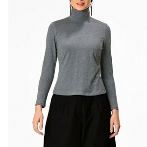 Cotton knit turtle neck top